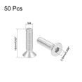 thumbnail image 2 of Tornillos de cabeza plana M4x16mm, tornillo hexagonal interno, sujetadores de acero inoxidable 304, 50 Pcs, 2 of 3
