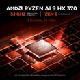 thumbnail image 3 of Laptop IA PC Gamer GIGABYTE AERO X16 GeForce RTX 5070 8GB Ryzen AI 9 HX 370 NPU 50 TOPS 64GB DDR5 1TB SSD Pantalla 16" IPS WQXGA 165Hz Copilot+ PC Teclado Ingles, 3 of 6