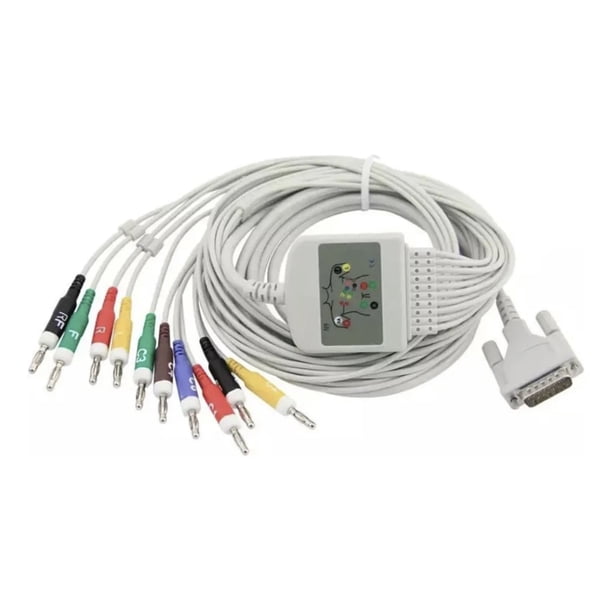 Cable para ECG de 12 derivaciones (entrada banana)
