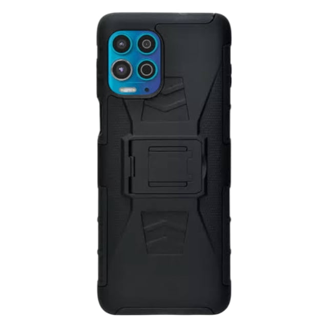 Funda Uso Rudo Clip 360 Para Motorola G100 Más 2 Micas De Cristal