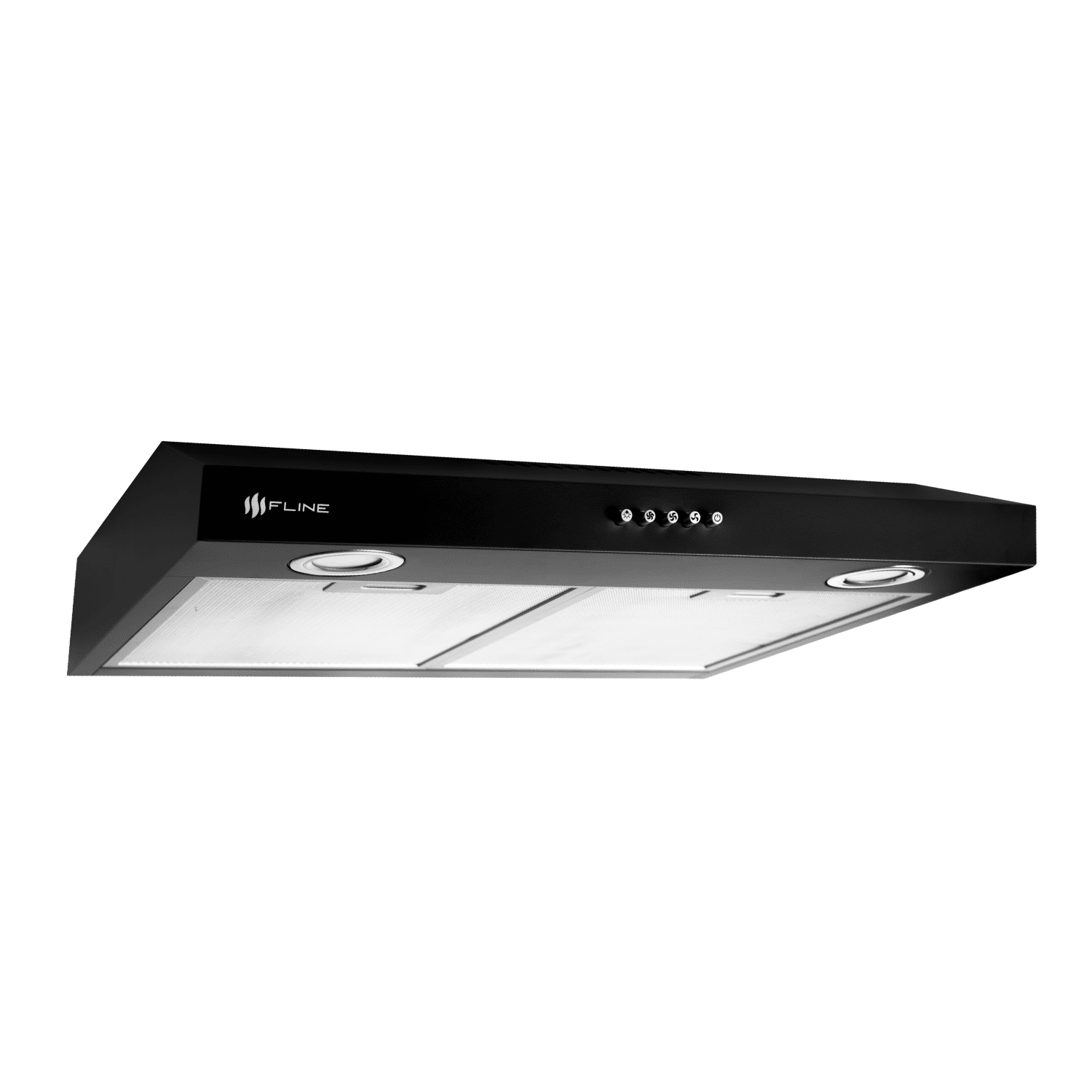FLINE | Campana de cocina 60 cm | GABINETE | Slim negro matte | Controles botones |extractora | 3 velocidades | Brimnes 60