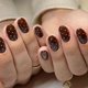 thumbnail image 1 of Uñas Postizas SXVME Marrón Oscuro con Lunares y Diseño Reutilizable de Gel Brillante, 1 of 5