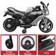 thumbnail image 4 of Moto Montable Eléctrica Deportiva 2 Ruedas para Niños Luz Bluetooth Dos Baterias 6V con Cargador Soporta Hasta 30kg - Gris, 4 of 8