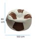 thumbnail image 5 of Sillon Puff Lunics Balon Soccer Grande blanco/capuccino, 5 of 6