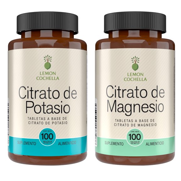 Combo Citrato de Magnesio y Citrato de Potasio