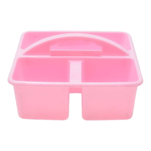 Caja Prichos Tres Compartimentos y Asa de Plástico 1 Pieza Rosa
