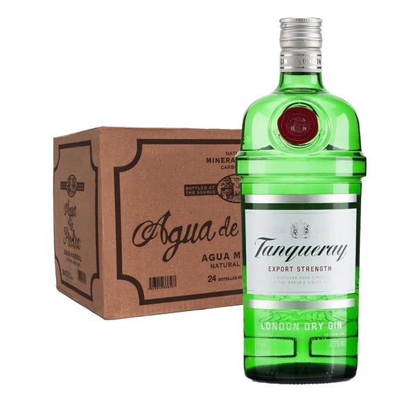 Pack 24 Agua de Piedra con Gas 360 ml Ginebra Tanqueray 750 ml
