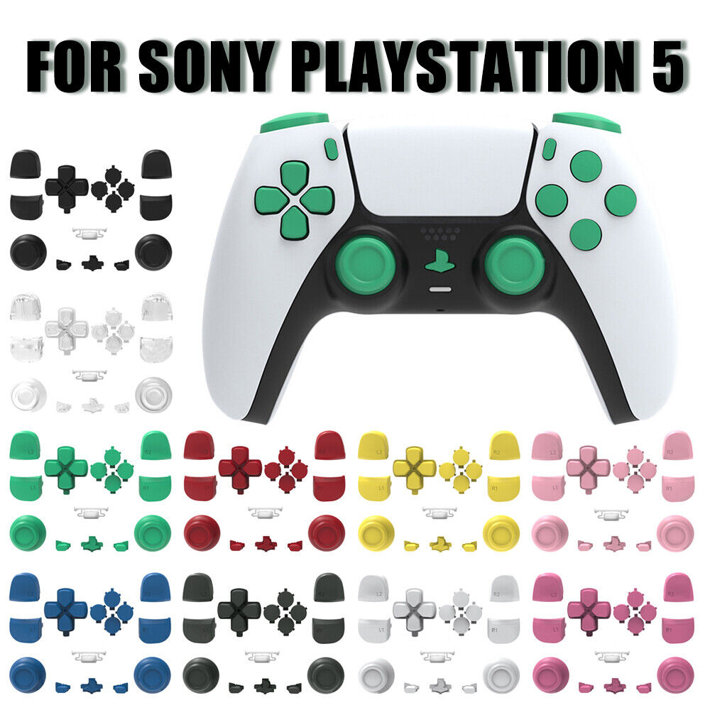 Compatible con el mando DualSense de PS5. Juego completo de botones de repuesto para el mando de PlayStation 5