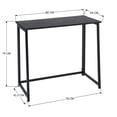 thumbnail image 4 of Escritorio HOMEMAKE FURNITURE Plegable Rectangular Industrial Clásico Negro, 4 of 7