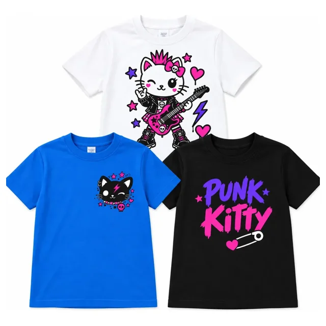 Pack 3 Playeras para Niña Estampadas Algodón Tallas 4 a 8