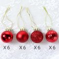 thumbnail image 4 of Xihbxyly Bolas de Navidad para Árbol, Adornos Colgantes Galvanizados, Bolas de Plástico con Purpurina, Juego de 24 Piezas, Diseño Irrompible, Decoración Navideña Multiusos, Hogar, Fiesta, Boda, 3 Cm, 4 of 4