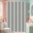 thumbnail image 4 of MTBLYS Cortina de ducha impermeable de poliéster resistente con diseño de gofre | 90x180cm Cortina de baño de color liso para mayor calidez | Beige Blanco Gris, 4 of 6