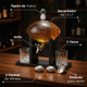 thumbnail image 5 of Decantador Temático de Vidrio Balón de Futbol Americano Vanlig - Set de Lujo con Vasos y Piedras de Acero, 5 of 8