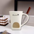 thumbnail image 4 of Taza para fondue de chocolate, taza para derretir chocolate, taza para derretir queso, cerámica práctica para Blanco, 4 of 9