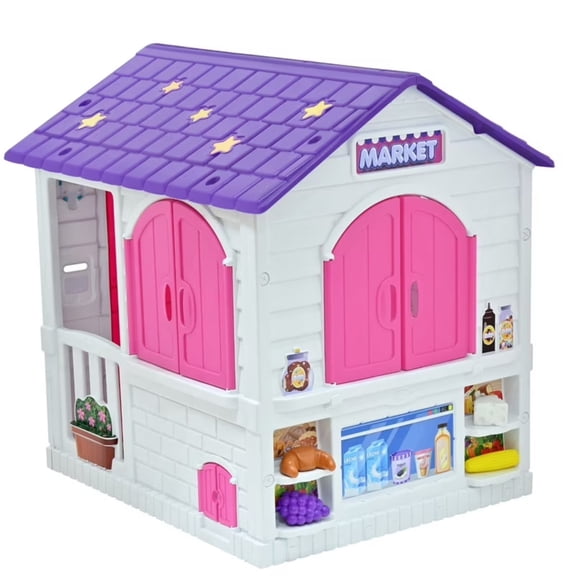 Casita de juego para niños Prinsel 2 en 1 Market & House Girl
