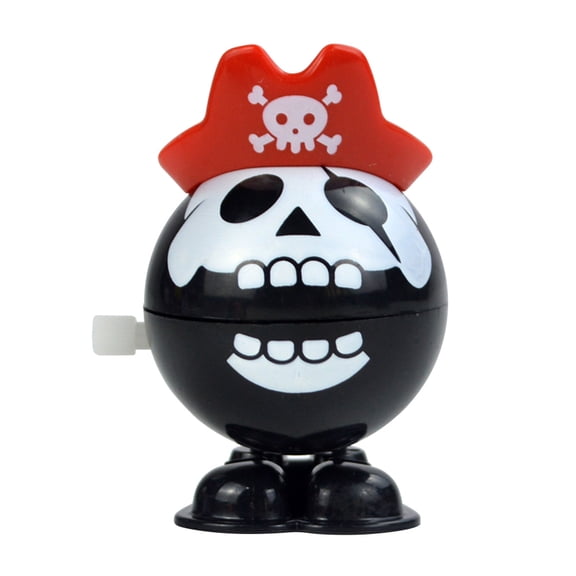 FELTECHELECTR Juguete de cuerda con forma de calavera pirata para Halloween (negro)