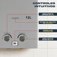 thumbnail image 3 of Calentador De Agua Instantaneo Gutstark Boiler De Paso 12 Lt Gas LP, 3 of 9