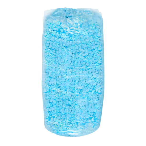 Relleno de espuma viscoelástica triturada de 2,3 kg. Relleno de espuma viscoelástica para puf. Azul