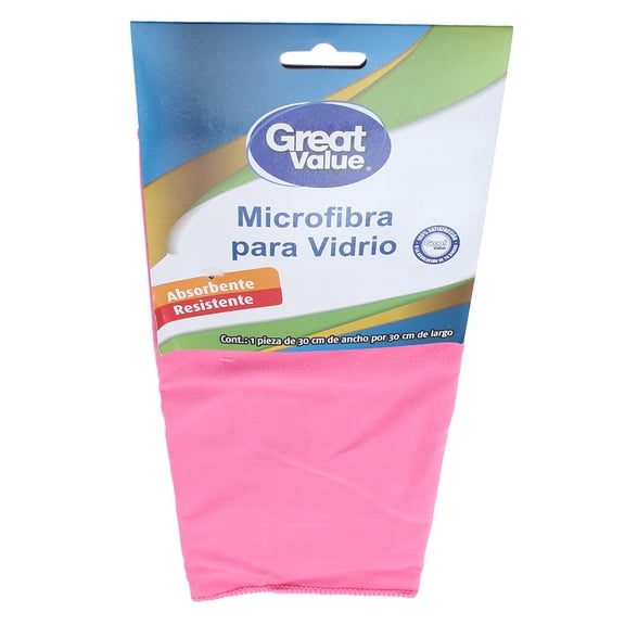 Microfibra Great Value para vidrio 1 pza