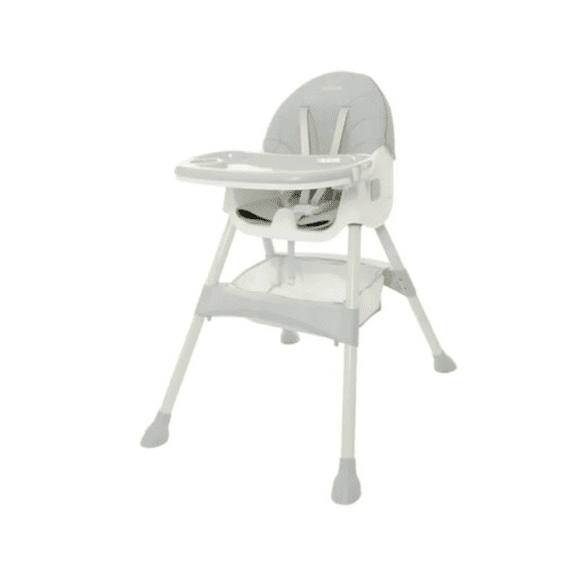 Silla Alta Periquera Bebemecedora Con Llantas 5 En 1 Ajustable Plegable Asiento Piel Bandeja Extraíble Segura Color Verde