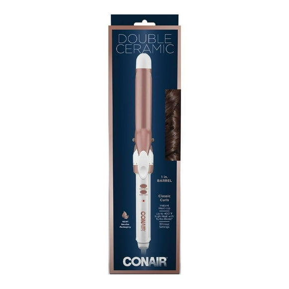 Tenaza Rizadora de Doble Cerámica Conair 1 Pulgada Dorada CD701ES