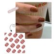 thumbnail image 1 of Uñas postizas a presión, regalos para mujeres, uñas cortas a presión, uñas postizas cortas con pegamento reutilizable, 12 tamaños, parche de 2 ml, 1 of 4