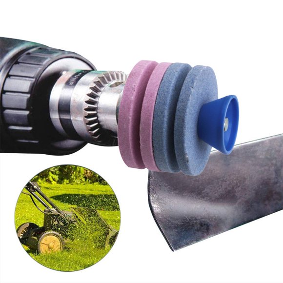 Afilador de cuchillas rotativo para cortacésped, piedra de afilar universal para taladro para cortacéspedes | Restaure cuchillas desafiladas con taladro eléctrico