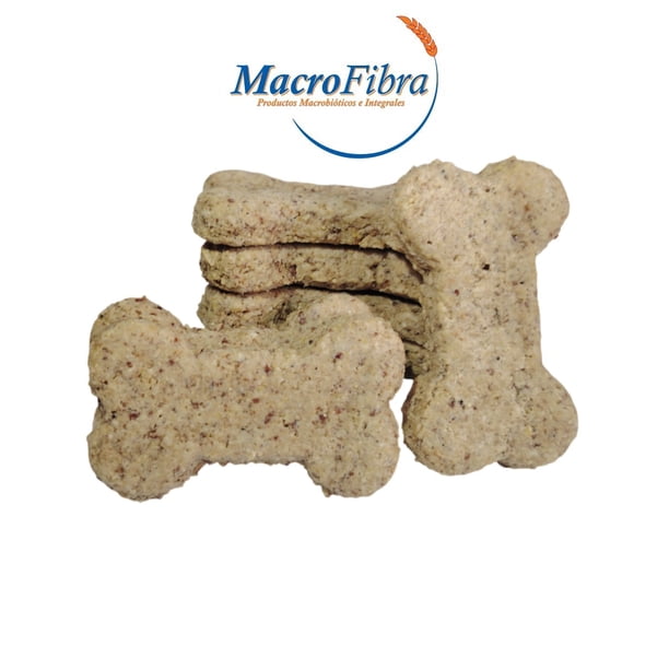 Galletas para Perros Linaza Avena Amaranto Macrofibra Integral Alto en Fibra sin Azucar sin Gluten sin Lactosa Macrobiotico E Integral 3 Paq c/10 Pzas