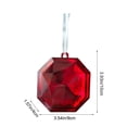 thumbnail image 3 of Colgante para árbol de Navidad | Adorno colgante de gema de plástico brillante | Adorno navideño para árbol, pared y mesa, 3 of 6