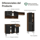 thumbnail image 4 of Cocina Integral Madesa Emilly Pop 229cm Marrón/Negro GREM2290027K, 4 of 10