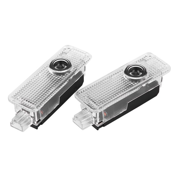 Proyector de luz para puerta, 2 piezas, 12 V, LED, luz de cortesía para puerta, luz de cortesía de proyección LED, elegante y moderna