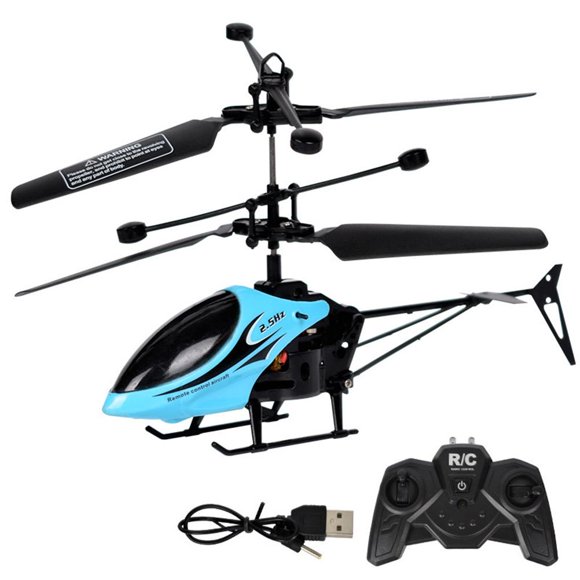 Helicóptero de control remoto con luces, 2 canales, carga USB, mini helicóptero RC para exteriores o interiores, despegue y aterrizaje con un solo clic, mini avión de juguete volador.