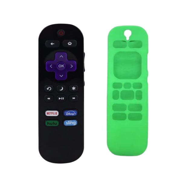 Control Compatible Con Pantalla RCA Roku Tv Mas Funda negro 16 Genérica Genérica Control Compatible Con Pantalla RCA Roku Tv Mas Funda