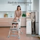 thumbnail image 5 of Silla Alta Para Bebé Yei Gris 6 En 1 Plegable Con Doble Charola, Cinturón De 5 Puntos Y Asiento Ajustable, 5 of 8