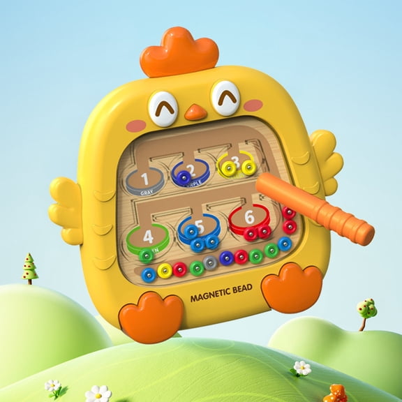 Juego de mesa de laberinto magnético para niños | Juguete para aprender colores y números | Desarrollo de la motricidad fina con bolígrafo magnético | Rompecabezas educativo para niños a partir