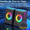 thumbnail image 2 of Bocinas Para Pc Computadora Escritorio Altavoz Rgb Subwoofer negro, 2 of 5