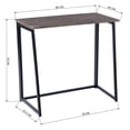 thumbnail image 3 of Escritorio Plegable Rectangular HOMEMAKE FURNITURE Industrial Clásico Color Nogal 80*40*74 cm, 3 of 6