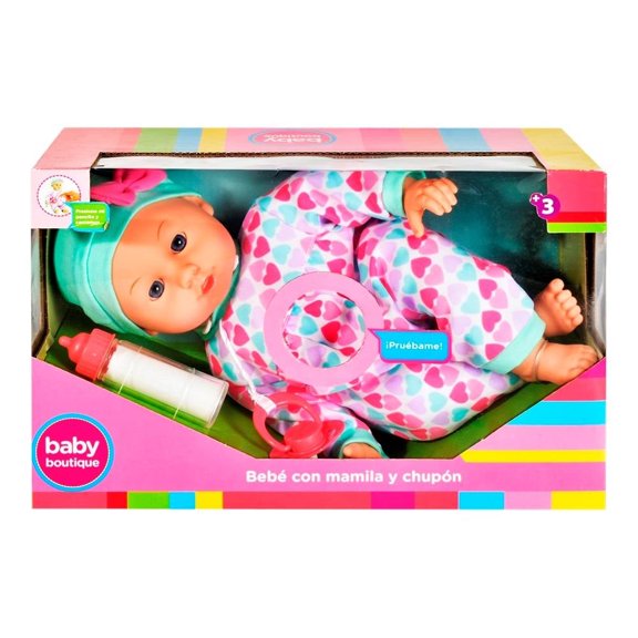 Muñeco Baby Boutique con Mamila y Chupón