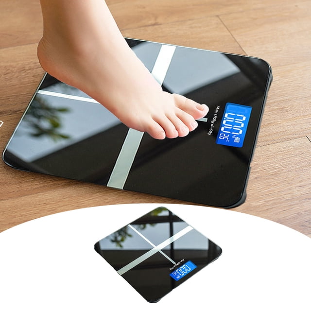RKSTN Electronic scale Digital Bathroom Scale, Highly Accurate Body Weight Scale With Lighted LED Display, Round Corner Design