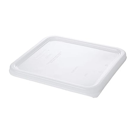 Rubbermaid Commercial Products Tapa pequeña para 2, 4, 6 y 8 cuartos de galón, contenedor cuadrado de almacenamiento de alimentos para ahorrar espacio