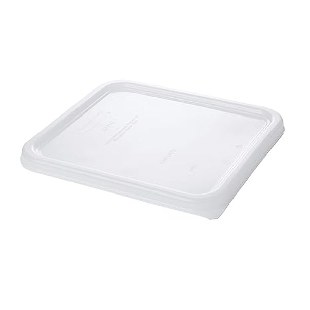 Rubbermaid Commercial Products Tapa pequeña para 2, 4, 6 y 8 cuartos de galón, contenedor cuadrado de almacenamiento de alimentos para ahorrar espacio