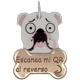 thumbnail image 1 of Placa DE Identificación Inteligente TQR BY FAKIRGEEK para Mascotas QR Perro Gato Bulldog Ingles Rosa Blanco, 1 of 9