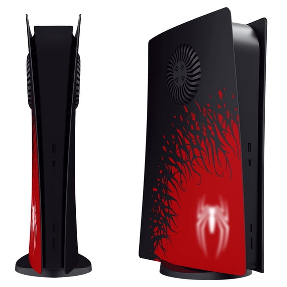 Fundas para consola PlayStation 5 - Funda con patrón de araña y panel ventilado para PS5