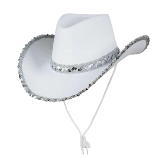 Sombrero de vaquero Sunnimix Fedora Blanco para mujer