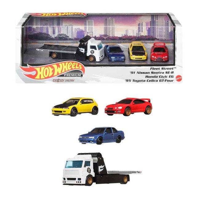 Set de Vehículos de Juguete Mattel Hot Wheels Premiun Clásico Paquete de 4