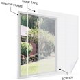 thumbnail image 3 of Mosquitera magnética personalizable para ventanas, malla fina de fibra de vidrio para varios tipos de ventanas, mosquitera eficaz, tela semitransparente blanca de hasta 150 cm x 200 cm, 3 of 5
