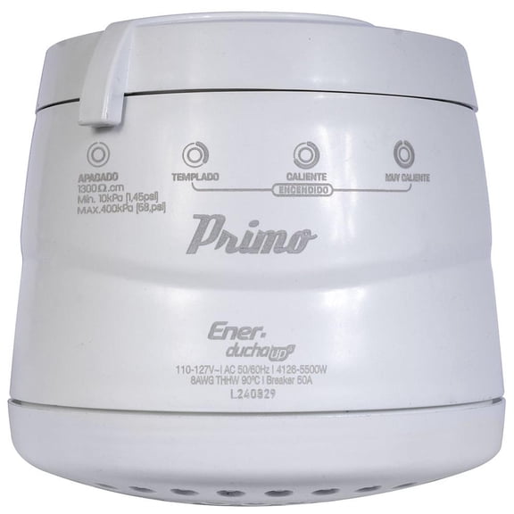 Regadera eléctrica de 4 temperaturas , Primo Esencial, IUSA blanca