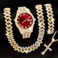 thumbnail image 2 of Joyas Giffor for hombre, juego de 3 y 4 collares de hip hop, reloj, collar y pulsera Mayer Migu, collar con cruz for regalo de novio., 2 of 4