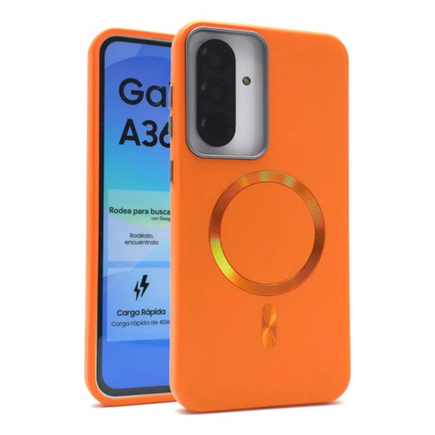 Funda Icon Case Classy para Samsung A36, Carcasa, Protector, Uso Rudo, Antigolpes, Resistente, Esquinas Reforzadas, Protección de Cámara - Naranja