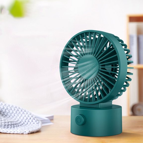 PAMINGONO Ventilador De Escritorio USB Con Compacto Y Ángulo Regulable En Verde Oscuro